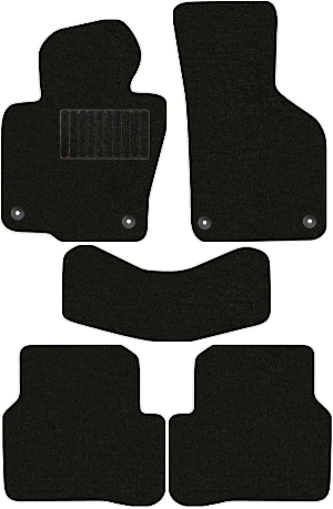 Коврики текстильные "Стандарт" для Volkswagen Passat СС (седан / B6) 2012 - 2016, черные, 5шт.