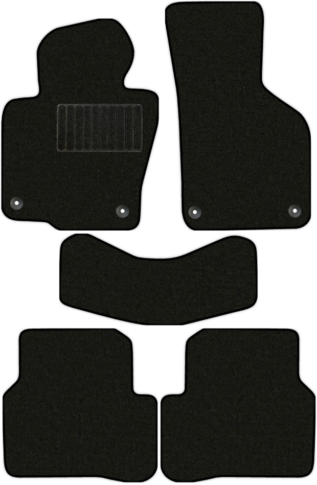 Коврики текстильные "Стандарт" для Volkswagen Passat СС (седан / B6) 2008 - 2011, черные, 5шт.
