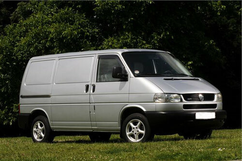 Коврики ЭВА "EVA ромб" для Volkswagen Transporter IV (грузовик / T4 / 3 места) 1990 - 2003, черные, 2шт.