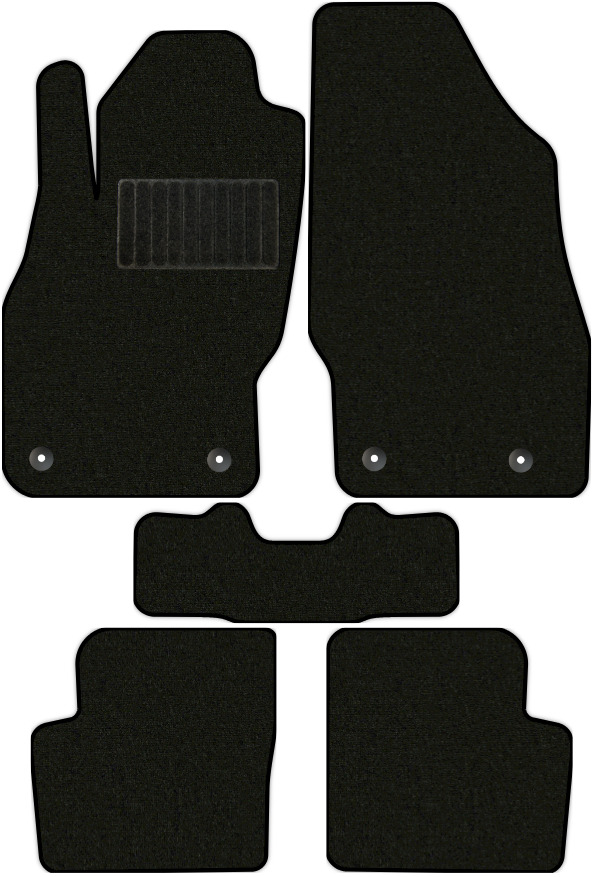 Коврики текстильные "Стандарт" для Opel Corsa IV (хэтчбек 3 дв / S07) 2010 - 2014, черные, 5шт.