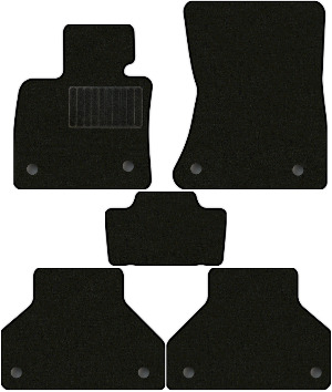 Коврики "Комфорт" в салон BMW X6 I (suv, гибрид / E71) 2008 - 2012, черные 5шт.