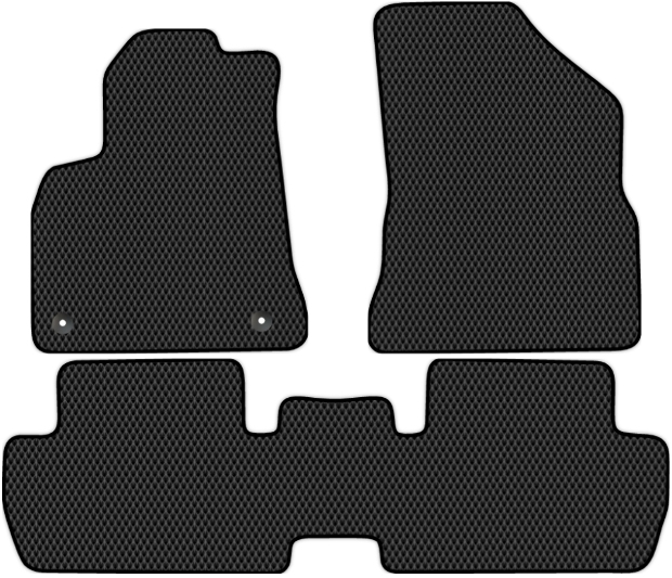 Коврики ЭВА "EVA ромб" для Peugeot 3008 I (suv) 2014 - 2017, черные, 3шт.