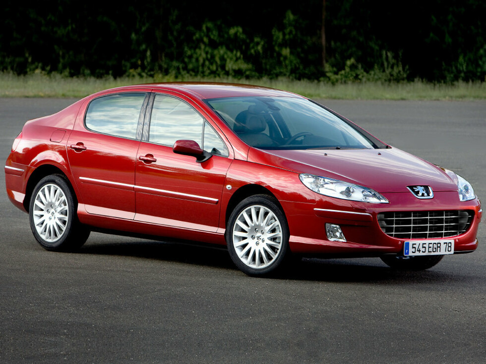 Коврики текстильные "Стандарт" для Peugeot 407 I (седан / 6D) 2008 - 2010, черные, 2шт.