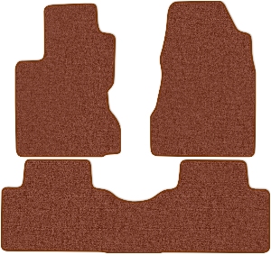 Коврики текстильные "Комфорт" для Renault Koleos I (suv) 2007 - 2011, коричневые, 3шт.