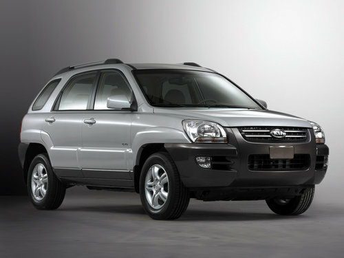 Коврики текстильные "Классик" для Kia Sportage (suv / KM) 2006 - 2007, темно-серые, 3шт.