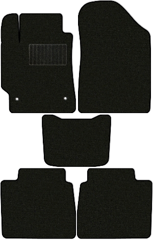 Коврики текстильные "Классик" для Toyota Camry VII (седан / XV40) 2009 - 2011, черные, 5шт.